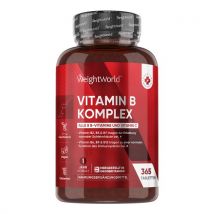Vitamin B Komplex - 365 Tabletten - Alle 8 B-Vitamine &amp; Vitamin C - Premium Nahrungsergänzung für rundum körperliche Unterstützung &amp; Energie