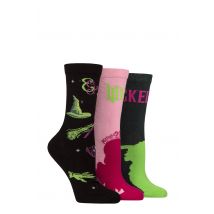 Women's 3 Pair SOCKSHOP Wicked the Musical Socks Multi 4-8 Women's