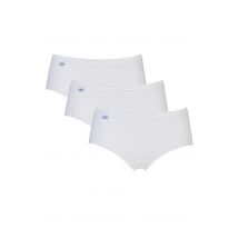 3 Pack White Basic Midi Briefs Ladies 12 Ladies - Sloggi