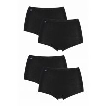 4 Pack Black Basic Maxi Briefs Ladies 18 Ladies - Sloggi
