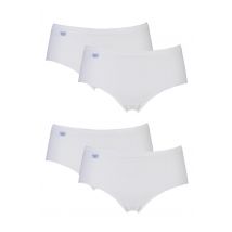 4 Pack White Basic Midi Briefs Ladies 10 Ladies - Sloggi