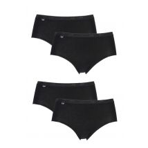 4 Pack Black Basic Midi Briefs Ladies 12 Ladies - Sloggi