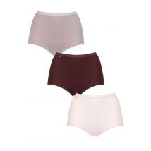 Women's 3 Pair Sloggi Basic Maxi Briefs Multi UK 16
