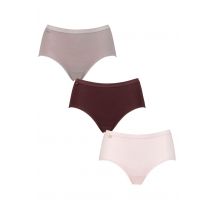 Women's 3 Pair Sloggi Basic Midi Briefs Multi UK 14