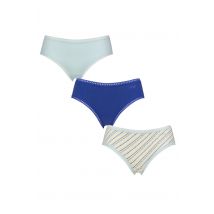 Women's 3 Pack Sloggi Go Crush Hipster Briefs Blue Extra Large
