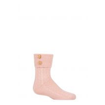 Boys and Girls 1 Pair Falke Cable Button Recycled Materials Socks Blossom 6-8.5 Kids (1-3 Years)