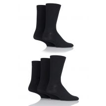 Mens 5 Pair Jack & Jones Jens Plain Cotton Socks Black One Size