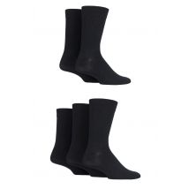 Mens 5 Pair Jack & Jones Jens Plain Cotton Socks Black One Size