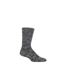 Mens 1 Pair Falke Brooklyn Organic Cotton Heavy Weight Socks Black 8.5-11 Mens