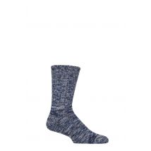 Mens 1 Pair Falke Brooklyn Organic Cotton Heavy Weight Socks Dusty Blue 8.5-11 Mens