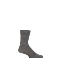 Mens 1 Pair Falke Stabilizing Wool Everyday Socks Dark Grey 5.5-6.5 Mens