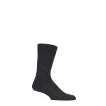 1 Pair Anthracite Teppich Im Schuh 'Carpet In Shoe' Virgin Wool Ribbed Socks Men's 7-8 Mens - Falke