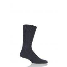 1 Pair Anthracite Melange Lhasa Rib Cashmere Blend Casual Socks Men's 8.5-11 Mens - Falke