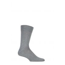 1 Pair Light Grey Melange Sensitive London Cotton Left and Right Socks With Comfort Cuff Men's 5.5-8 Mens - Falke