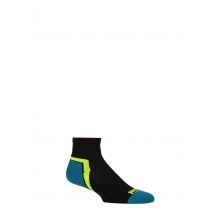 1000 Mile 1 Pair Activ Repreve Short Sports Socks Black Teal 6-8.5 Mens
