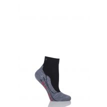 1 Pair Black / Grey RU4 Short Light Volume Ergonomic Cushioned Short Running Socks Ladies 4-5 Ladies - Falke