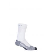 1 Pair White / Grey TE2 Medium Volume Ergonomic Cushioned Tennis Socks Men's 11-12.5 Mens - Falke