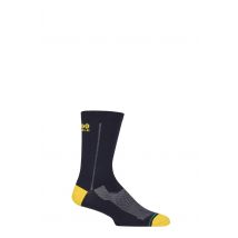 Mens and Women's 1 Pair 1000 Mile All Terrain Repreve Socks Navy / Yellow Mens 6-8.5