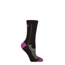Mens and Women's 1 Pair 1000 Mile All Terrain Repreve Socks Black / Purple Women's 6-8.5