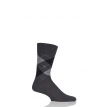 1 Pair Grey Manchester Argyle Cotton Socks Men's 11-14 Mens - Burlington