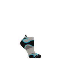 Mens and Women's 1 Pair 1000 Mile Multi Sport Fusion Socklet Socks Silver / Kingfisher 3-5.5 Ladies