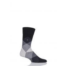 1 Pair Blacks Clyde Cotton All Over Blend Argyle Socks Men's 6.5-11 Mens - Burlington