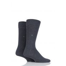 2 Pair Charcoal Everyday Cotton Socks Men's 6.5-11 Mens - Burlington