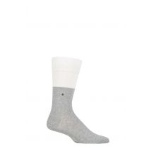 Mens 1 Pair Burlington Organic Cotton Block Socks Grey 6.5-11 Mens