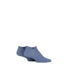 2 Pair Denim Everyday Cotton Trainer Socks Men's 6.5-11 Mens - Burlington