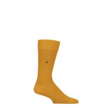 Mens 1 Pair Burlington Lord Plain Cotton Socks Bright Yellow 6.5-11 Mens
