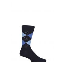 Mens 1 Pair Burlington Edinburgh Virgin Wool Argyle Socks Marine 11-14 Mens