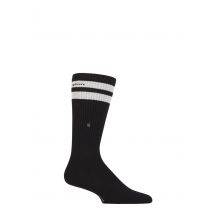Mens 1 Pair Burlington Court Ribbed Cotton Sports Socks Black 6.5-11 Mens