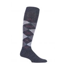 1 Pair Black / Grey Preston Soft Acrylic Knee High Socks Men's 6.5-11 Mens - Burlington