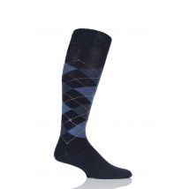 1 Pair Dark Navy Preston Soft Acrylic Knee High Socks Men's 6.5-11 Mens - Burlington