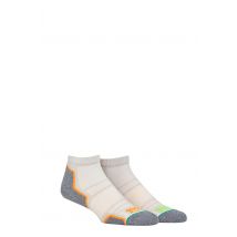 Mens and Women's 2 Pair 1000 Mile Run Anklet Socks Silver Grey 9-11.5 Mens