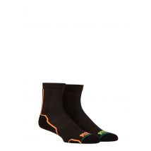 1000 Mile 2 Pair Repreve Trail Socks Black Orange 9-11.5 Mens