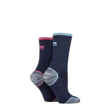 Mens and Women's 2 Pair 1000 Mile Walk Sock Navy Cornflower / Navy Mauve LS