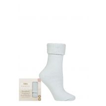 Women's 1 Pair Totes Recycled Brushed Thermal Bed Socks Blue 4-8 Ladies