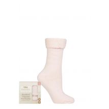 Women's 1 Pair Totes Recycled Brushed Thermal Bed Socks Pink 4-8 Ladies