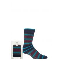 1 Pair Navy Stripe Originals Slipper Socks Men's One Size - Totes