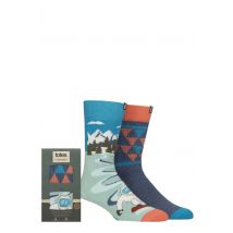 Mens 2 Pair Totes Original Plain and Patterned Slipper Socks Yeti 7-12 Mens
