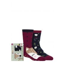 Girls 2 Pair Totes Tots Originals Novelty Slipper Socks Deer 1-2 Years