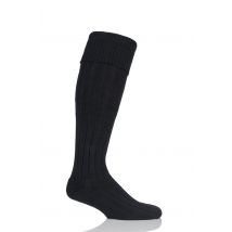 1 Pair Black Birkdale Cotton Cushioned Knee High Golf Socks Men's 12-14 Mens - Glenmuir