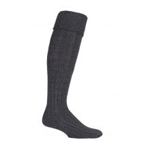 1 Pair Charcoal Marl Birkdale Cotton Cushioned Knee High Golf Socks Men's 7-11 Mens - Glenmuir