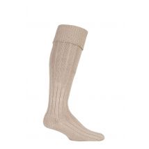 1 Pair Oatmeal Birkdale Cotton Cushioned Knee High Golf Socks Men's 12-14 Mens - Glenmuir