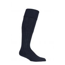 1 Pair Rich Navy Birkdale Cotton Cushioned Knee High Golf Socks Men's 12-14 Mens - Glenmuir