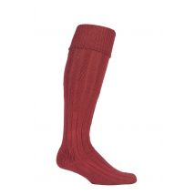 1 Pair Terracotta Birkdale Cotton Cushioned Knee High Golf Socks Men's 12-14 Mens - Glenmuir