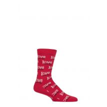 SOCKSHOP Music Collection 1 Pair The Beatles Cotton Socks Love Me Do Red 4-7 Unisex