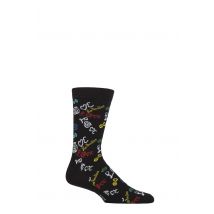 SOCKSHOP Music Collection 1 Pair The Beatles Cotton Socks Love Black 4-7 Unisex
