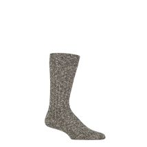 Mens 1 Pair Pantherella Rye Eco Luxe Ribbed Cotton Socks Larva 7.5-9.5 Mens